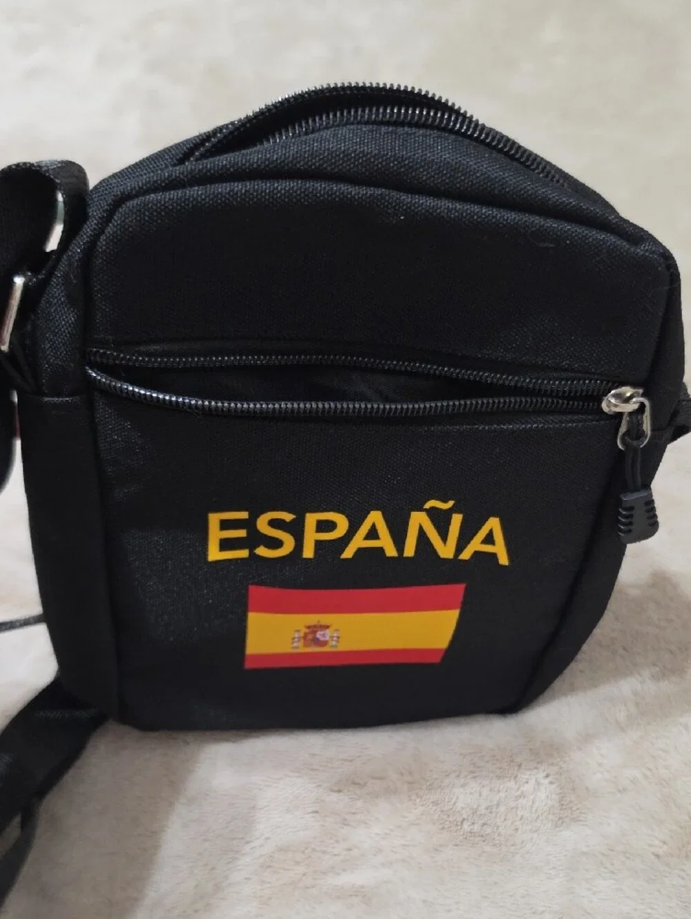 Black España Flag Crossbody Bag - Unbranded